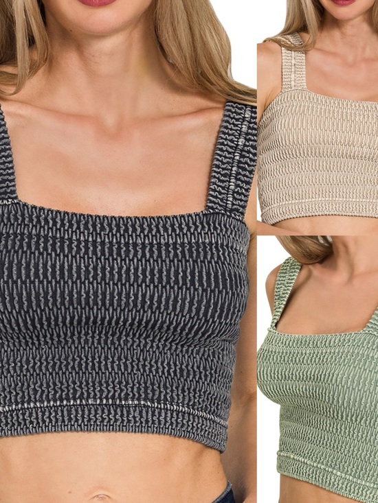 Zenana Outfitters Tops - The “ Love Poem Cropped “ Bralette Crop Tank | Various Colors